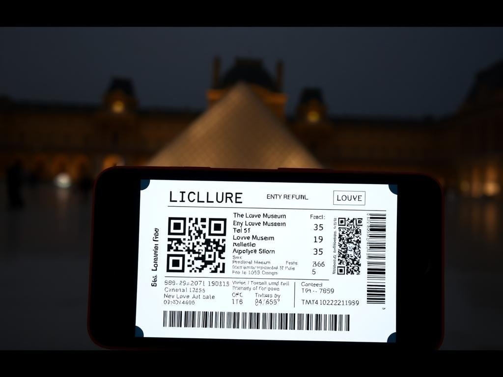 Ingresso básico para o Museu do Louvre mostrando detalhes do museu do Louvre ingresso padrão Ingresso básico para o Museu do Louvre mostrando detalhes do museu do Louvre ingresso padrão