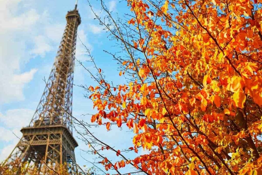 outubro paris Torre Eiffel em Paris no Outono