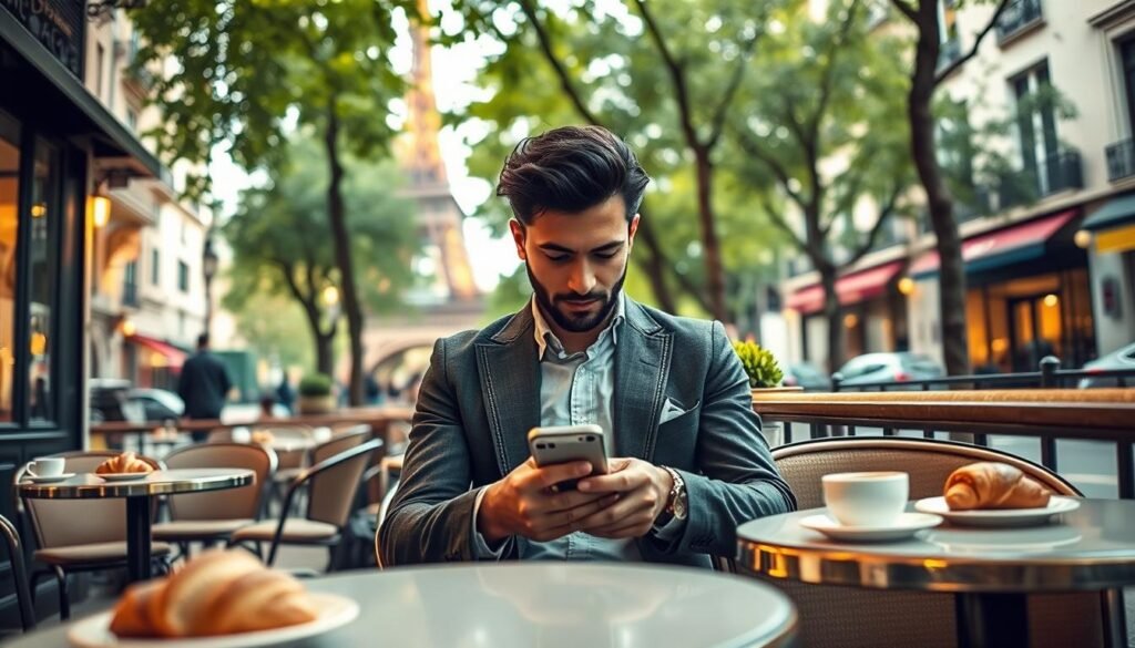 dica para usar o celular em Paris e acompanhar horário